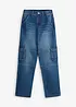 Cargo-jeans med Loose Fit och reglerbar midja, Straight, bonprix