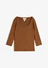 Topp i mjuk materialmix, bonprix