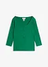 Topp i mjuk materialmix, bonprix