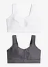 Sport-BH med medelhögt stöd (2-pack), bonprix