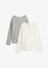 Långärmad topp (2-pack), bonprix