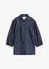 Jeansblus med puffärmar, i ekologisk bomull, bonprix