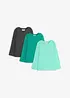 Långärmad T-shirt i ekologisk bomull (3-pack), bonprix