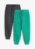 Joggingbyxa av mjuk bomullsmix (2-pack), bonprix