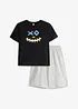 Pyjamas med shorts och med mjuk, ekologisk bomull, bonprix