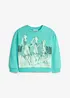 Sweatshirt av ekologisk bomull med ballongärmar, bonprix