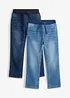 Dra på-jeans, Regular, Straight (2-pack), bonprix