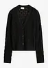 Hålmönstrad cardigan, bonprix