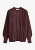 Hålmönstrad cardigan, bonprix
