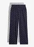 Lång pyjamasbyxa i bomull (2-pack), bonprix