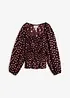 Blus i följsam satin, bonprix