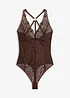 Stringbody utan bygel, med elegant broderi, bonprix