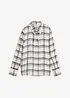 Blus i glansigt material av kupro och siden, bonprix