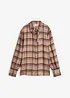 Blus i glansigt material av kupro och siden, bonprix