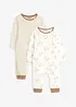 Pyjamas för bebis av ekologisk bomull (2-pack), bonprix