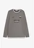 Långärmad T-shirt i ekologisk bomull med 2-i-1-look, bonprix