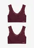 Sömlös BH-topp från Feel Comfort (2-pack), bonprix