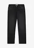 Relaxed Fit Jeans med resår i midjan och fleecefoder, Straight, bonprix