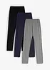 Leggings av stretchig mix med ekologisk bomull (3-pack), bonprix