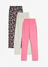 Leggings i ekologisk bomull med stretch (3-pack), bonprix