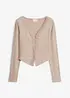 Ribbstickad topp, bonprix