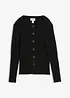 Finstickad cardigan i viskosmix, bonprix