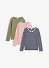 Långärmad topp (3-pack), bonprix