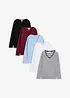 Långärmad topp (5-pack), bonprix