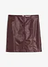 Kort kjol i skinnimitation, bonprix