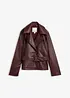Kort trenchcoat i skinnimitation, bonprix