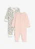 Pyjamasoverall i ekologisk bomull (2-pack), bonprix