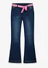 Flared Jeans Mid Waist, med knytskärp (2 delar), bonprix