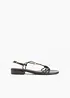 Sandal med metallic-detaljer, bonprix