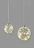 Set med LED-hängdekorationer – kulor (2 st.), bonprix