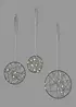 Set med LED-hängdekorationer – ringar med stjärnmönster (3 st.), bonprix