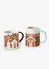 Mugg med pepparkaksmotiv (2-pack), bonprix