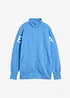 Sweatshirtjacka av elastisk materialmix med ekologisk bomull, bonprix