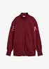 Sweatshirtjacka av elastisk materialmix med ekologisk bomull, bonprix