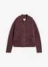 Ribbstickad cardigan i fluffigt material, bonprix