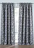 Fodrad mörkläggningsgardin med glansigt mönster och baksida (1-pack), bonprix