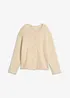 Cardigan i teddymaterial, bonprix