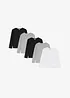 Långärmad T-shirt med ekologisk bomull (5-pack), bonprix