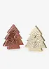 Prydnadsföremål – moderna julgranar (2-pack), bonprix