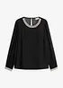 Chiffongblus med strassdekoration, bonprix