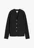 Cardigan i ribbstickad jersey, bonprix