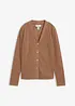 Cardigan i ribbstickad jersey, bonprix