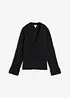 Finstickad cardigan i insvängd modell, bonprix