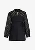 Festfin mammablus med transparenta ärmar, bonprix