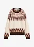 Fair Isle-mönstrad tröja, bonprix