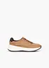 Chunky sneakers med detaljer i pälsimitation, bonprix